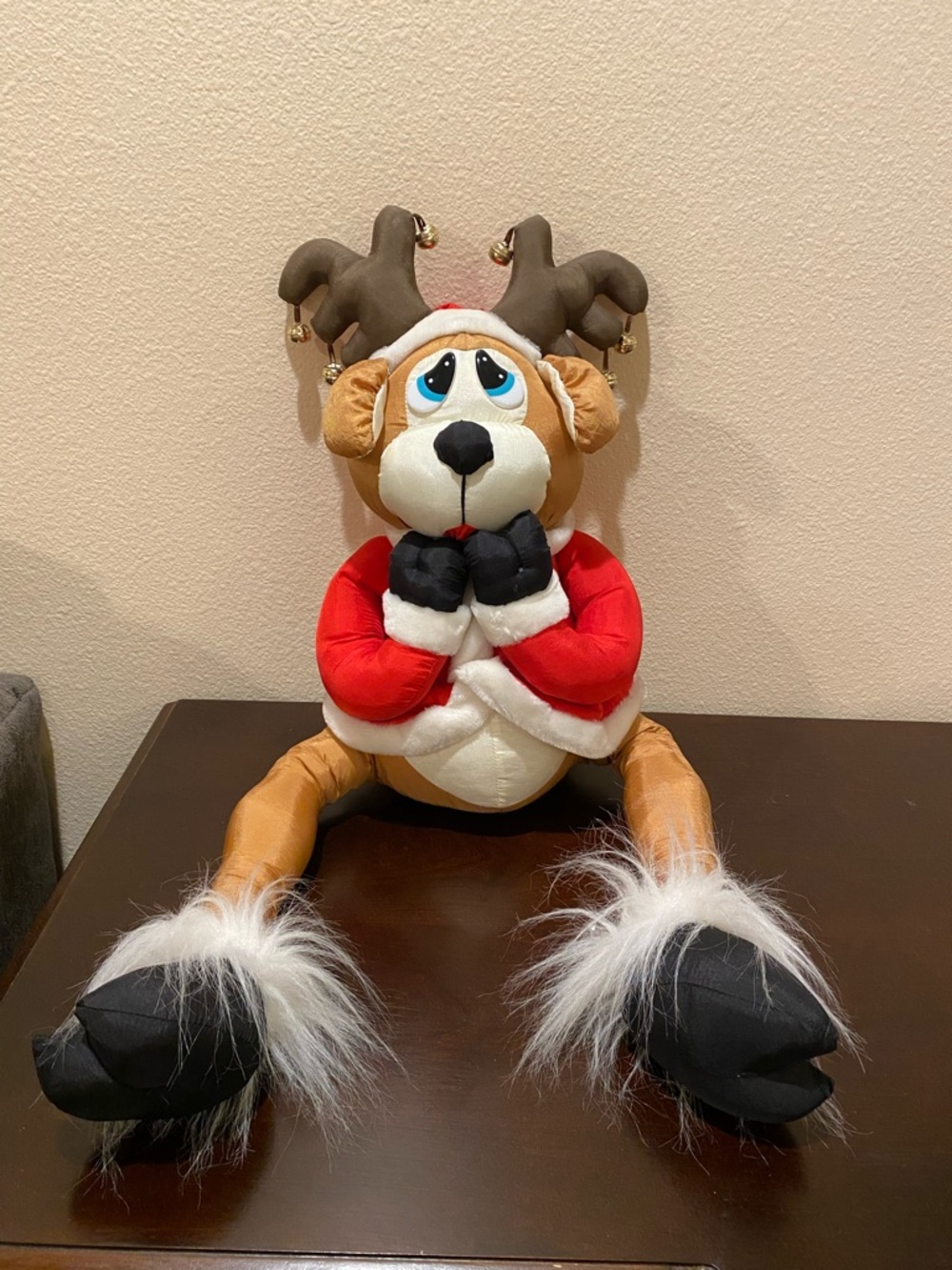 House of Lloyd Shivers The Reindeer Christmas Parachute Plush Vintage 1993 WORKS